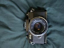 CANON F-1 FILM CAMERA WITH LENSES