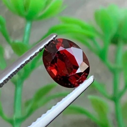 1.20 Carats Red Spinel Stone Oval Cut Natural Burmese Loose Gemstone