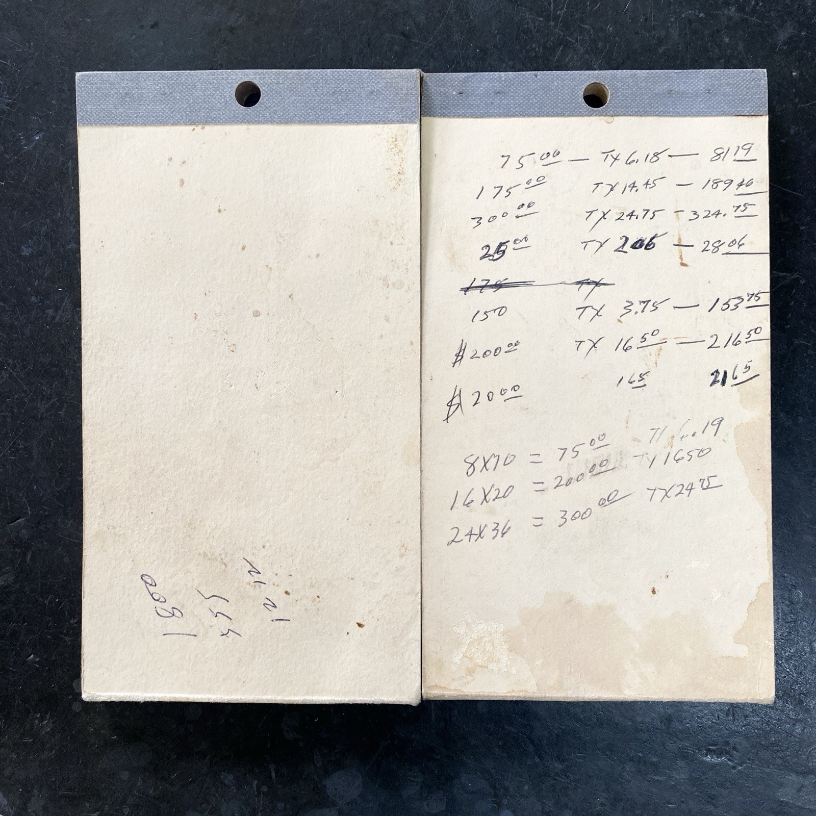 2 Vintage Sparco Carbonless Order Book Sales Credit Purchase 4-1/8x7 2 and 3 Pt
