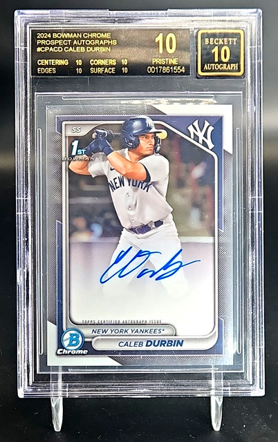 2024 Bowman Chrome Caleb Durbin Prospect Auto 1st BGS 10 Pristine Black Label