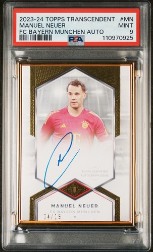 Topps Transcendent Manuel Neuer /19 On Card Auto PSA 9 MINT POP2 #FCBA-MN