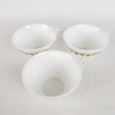 Vintage Corelle Butterfly Gold Cups Set of 3 - Hook Handle
