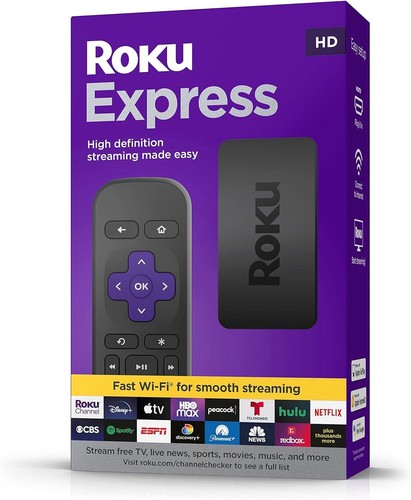 Roku Express 3960R HD 1080p Streamer w/ Netflix Prime Video Disney+ Apple TV - Picture 2 of 8