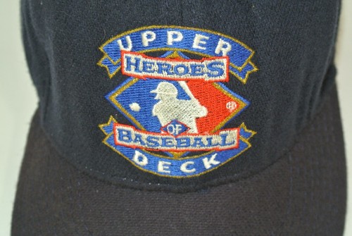 Upper Deck Sports Card Cap Hat Fitted 7 1/2 Blue Vintage USA RARE PROMO - Picture 4 of 10