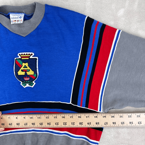 Vintage 80s adidas Sweatshirt Womens XS Pullover Embroidered Crewneck France - Picture 8 of 10