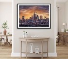 London Skyline Print, Wall Art, Morning Scene Framed City Wall Art, Cityscape