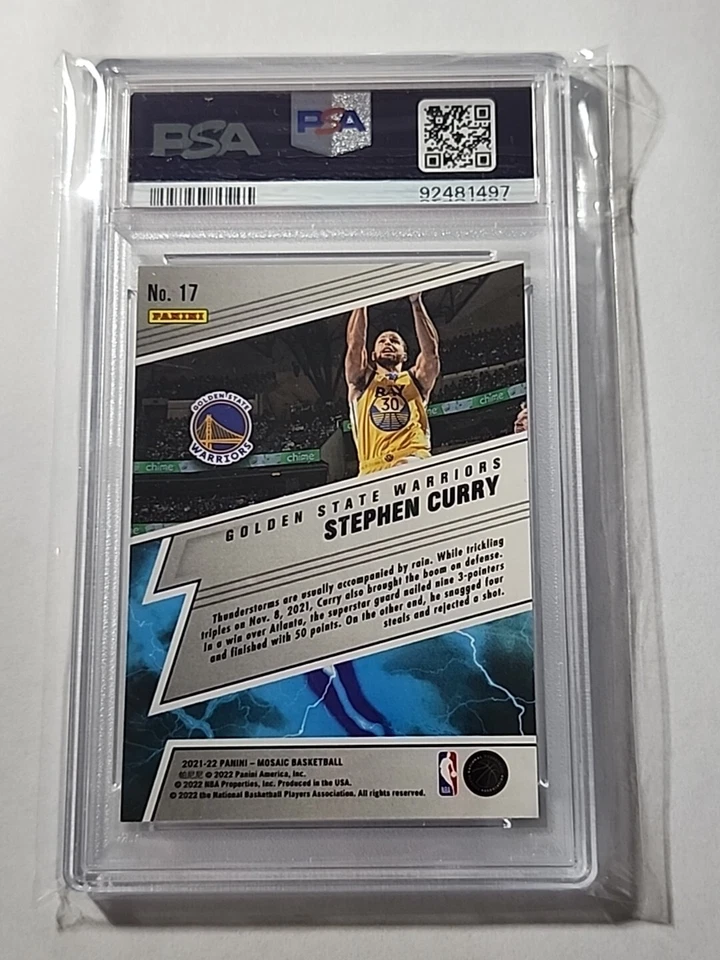 2021 Mosaic Stephen Curry Thunder Lane #17 Psa 10 - Image 2 of 2