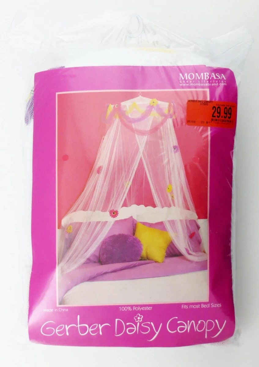 Mombasa Gerber Daisy Flower Bed Canopy Fits Twin Full Size Beds Brand New