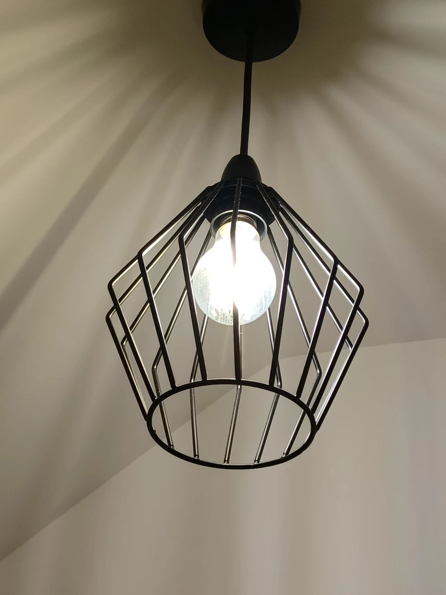 Black cage sale light shade