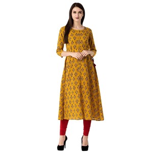 cotton long gown kurti