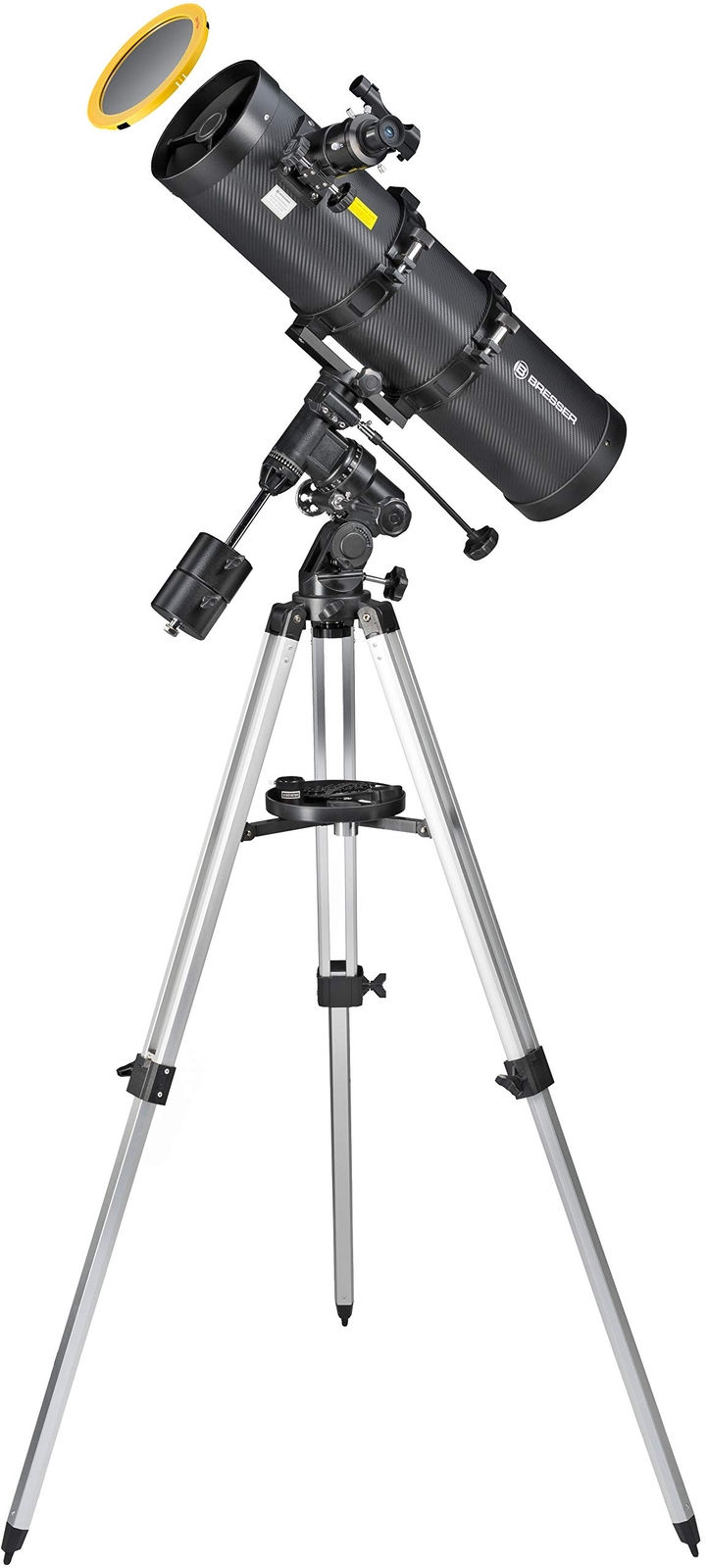 Bresser 4650750 Telescopio Pollux 150/750 Eq3 con Filtro Solare, Nero (D9F)