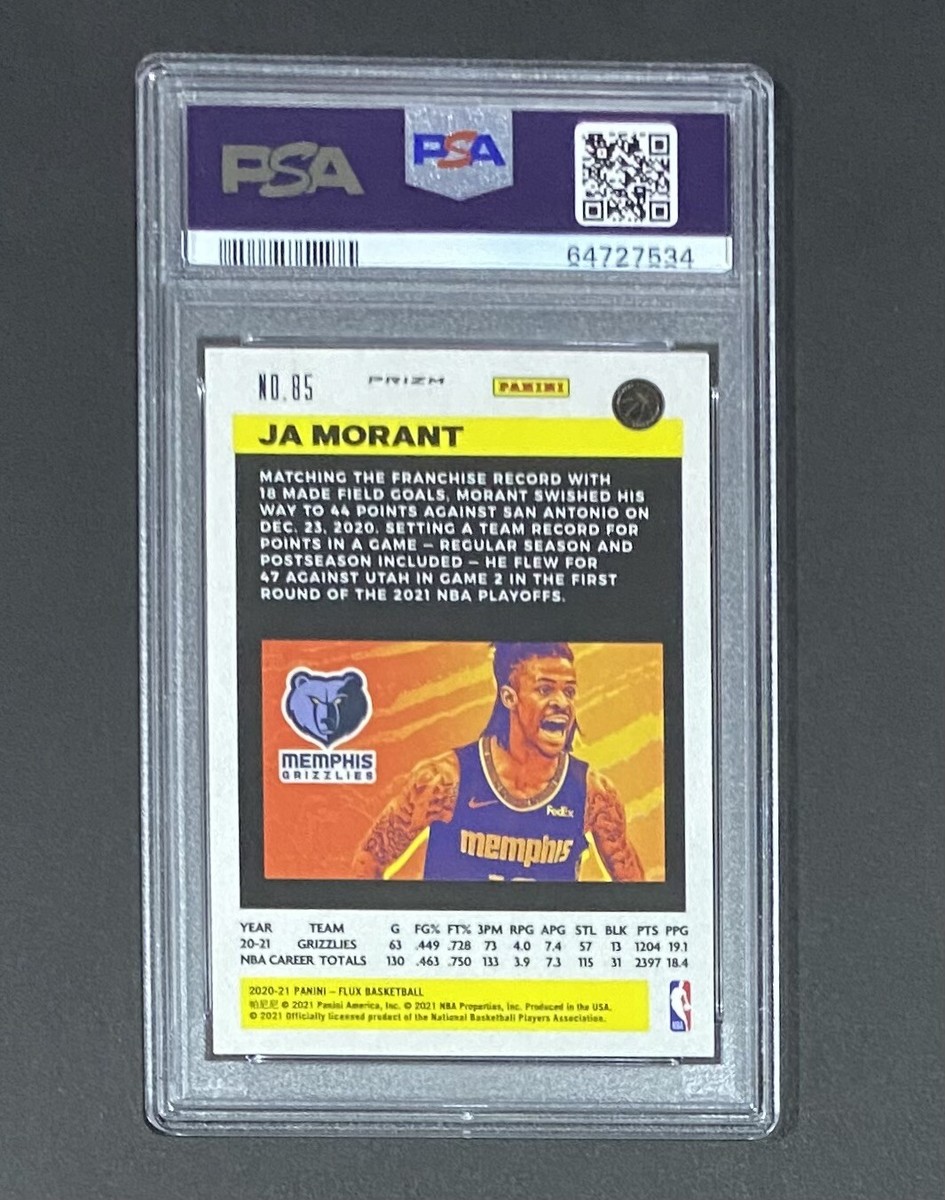 NBAカード JA MORANT FLUX ATMOSPHERE PSA9 2020 PANINI FLUX JA MORANT PULSAR PRIZM SP MEMPHIS GRIZZLIES