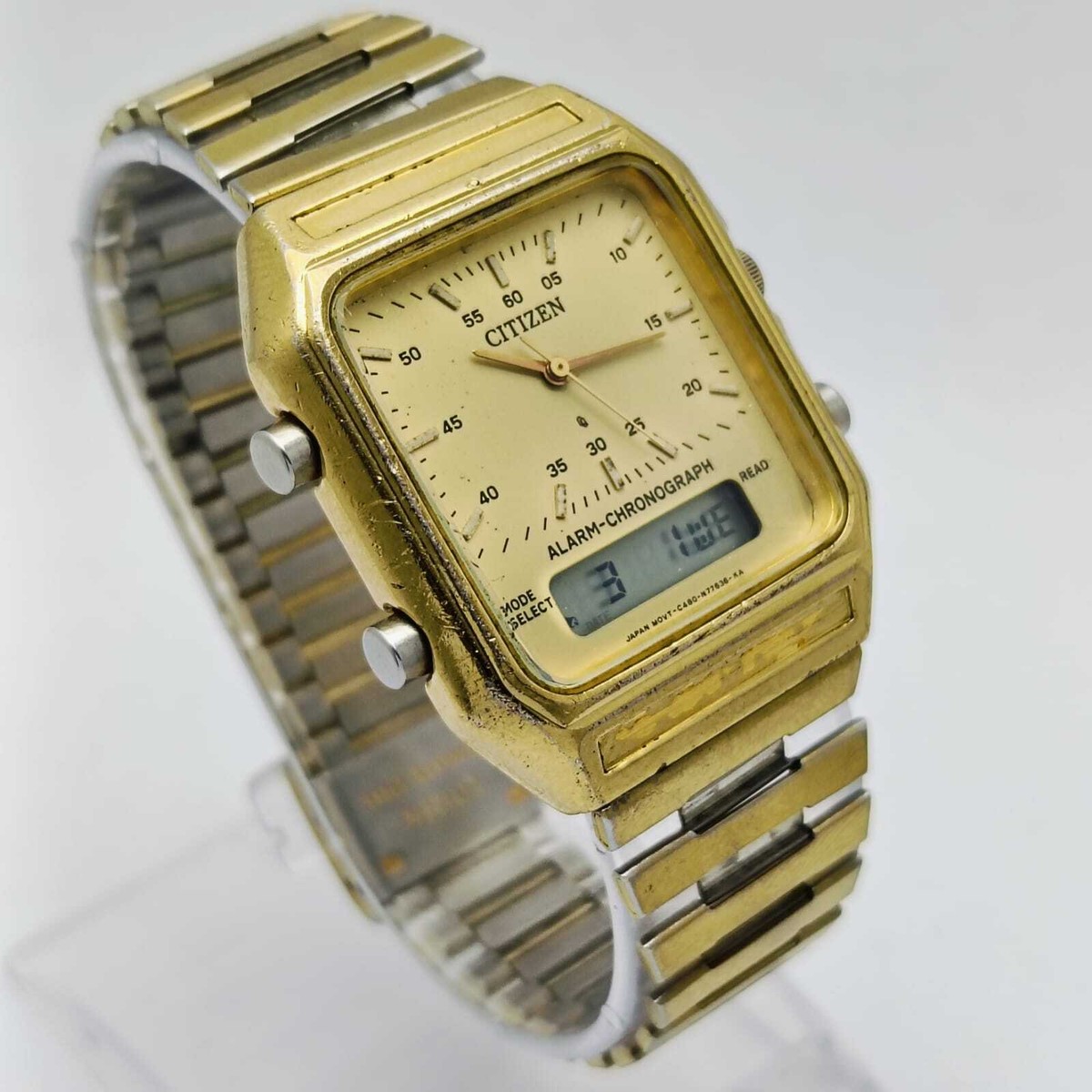 Citizen C480-S68202 Ana-Digi Alarm Chronograph Vintage Men's