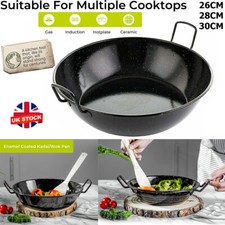 Image of Black Non Stick Frying Pan Ceramic Granite Marble Coated Pan for Gas, Electric