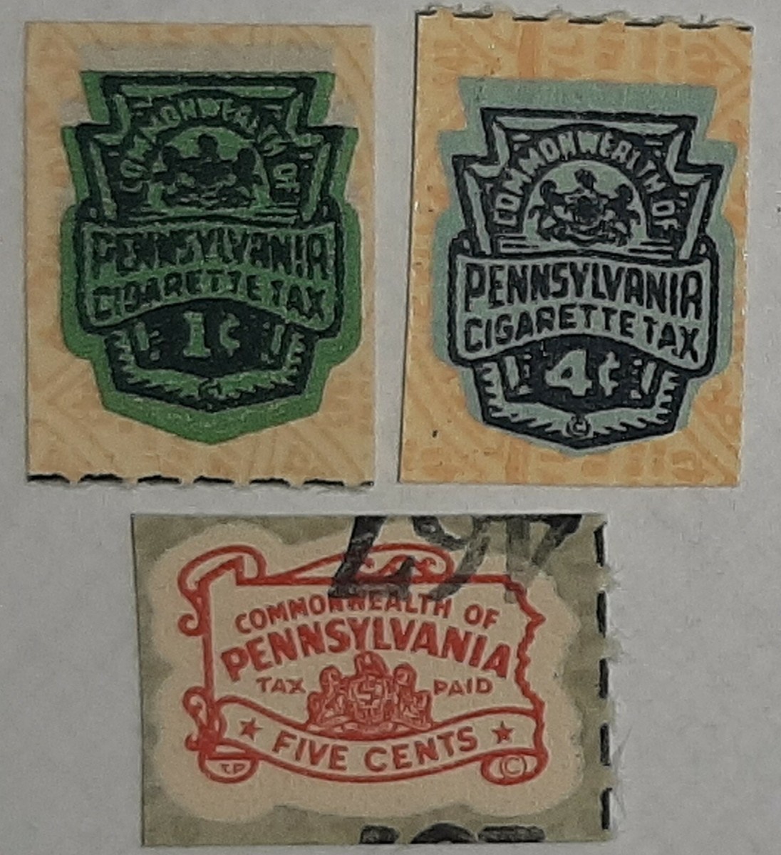Pennsylvania Cigarette Tax Revenue Stamps. s29