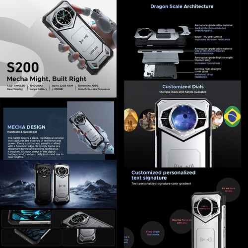 6.72"DOOGEE S200 5G Rugged Phone 32GB+256GB Android 14 Night Vision Camera NFC - Picture 33 of 37