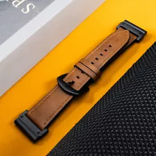 Quick fit 26/22mm Leather Strap for Garmin Epix Pro 51mm 47mm Band Fenix 8 7 7X