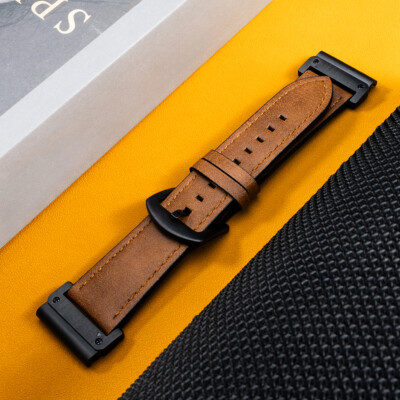 Quick fit 26/22mm Leather Strap for Garmin Epix Pro 51mm 47mm Band Fenix  7X
