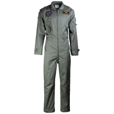 Mil-Tec US Flight Coverall with Patches Mens Aircrew Flightsuit Airforce Olive