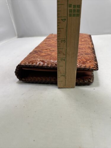 🐊 Alligator Genuine Eduardo 1950s Clutch Wallet Pocketbook Leather Snap Zipper - Picture 13 of 13