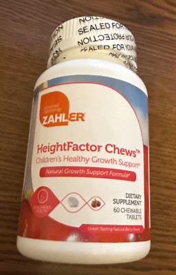 Zahler HeightFactor 60 Chewable Tablets -2 per serving EXP 4/27 NEW