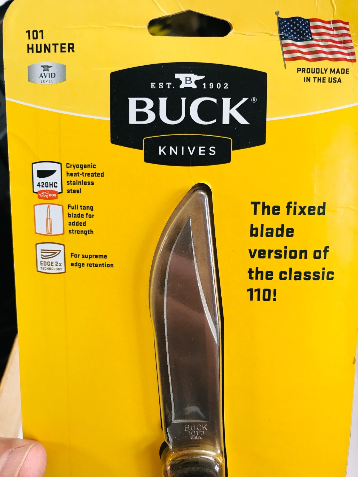 Buck 101 Knife Model Hunter Fixed Blade 110 NIB Fixed Blade 2017 eBay