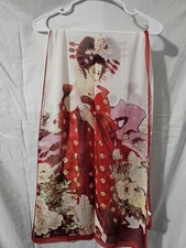 Dingxiu Rectangular Asian Woman Polyester Scarf