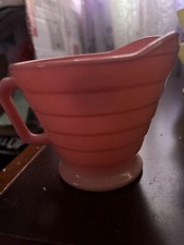 Moderntone Platonite Pastel Pink by Hazel-Atlas 3-5/8  Footed Creamer