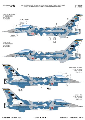 Calcomanía y máscara de pintura especial 1/48 USAF F-16C MIG ventisca para modelo Tamiya 61101 - Imagen 3 de 6