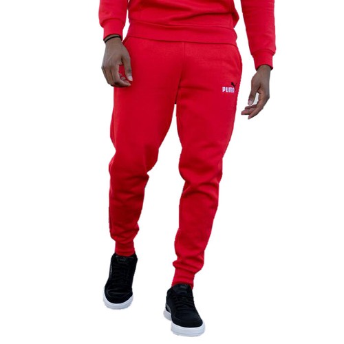 Men's Puma High Risk Red ESS+ Embroidery Red Logo Pants - S