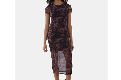 No Boundaries Juniors Mesh Maxi Dress Multicolor XXS (00) | eBay
