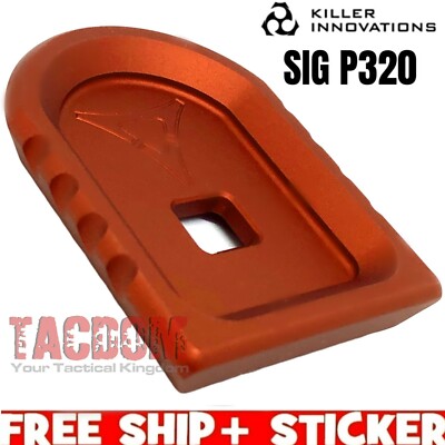  Killer Innovations Velocity Orange SIG P320 Magazine Base Pad floor mag plate 