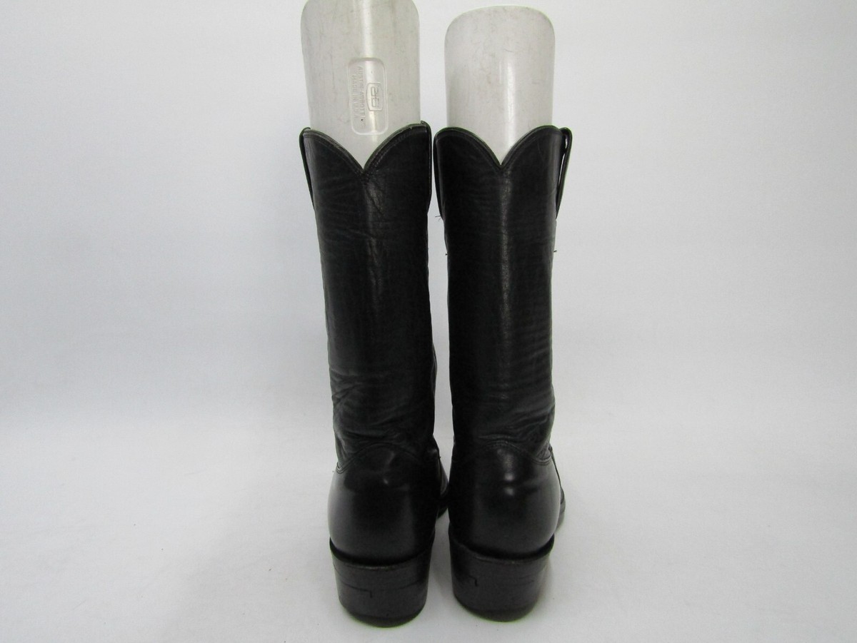 Justin Mens Size 7 C (Narrow Width) Black Leather Cowboy Western Boots Justin Mens Size 7 C (Narrow Width) Black Leather Cowboy  main image 3