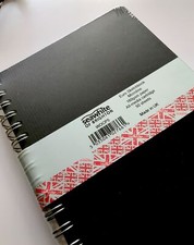 SKETCHBOOK SEAWHITE RINGBOUND HARDBACK A5 50 SHEETS 160gsm CARTRIDGE PAPER