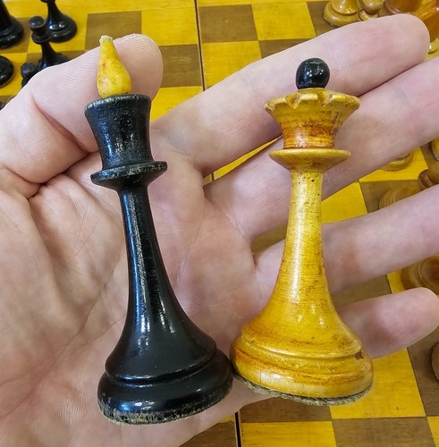Soviet Vintage Chess Set Gambit Latvian Style 1960s Wooden USSR Antique Chess - Picture 15 of 19