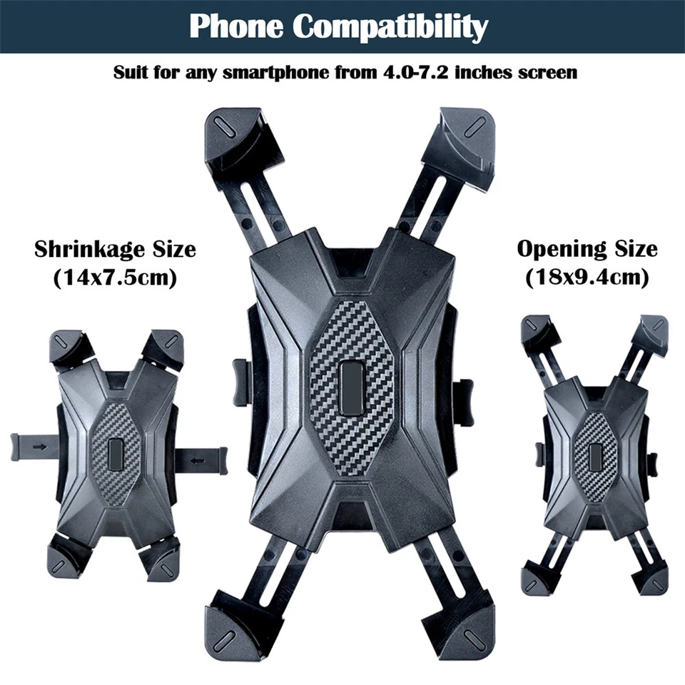 2Pack Bicycle Motorcycle Phone Holder Mount Handlebar Electric MTB Scooter Bike - Image 3 of 4