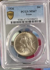 1936 PCGS MS67 Texas 50c with Gold Shield