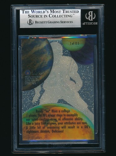1998 Skybox E-X2001 Stardate 2001 rookie #1 Randy Moss RC BGS 8.5 - Picture 2 of 2