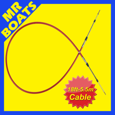 Control Cable 18ft C8 5.48m 3300/33C Type Control Cable with 10-32 Threaded Ends Control Cable 18ft C8 5.48m 3300/33C Type Control Cable with 10-32 Threaded Ends Equivalent to Seastar Part No CCX63318 or Morse 032377-03-216.0 Very flexible and very strong ensuring minimum friction and maximum efficiency. Ideal for long or complex runs (735850571829)