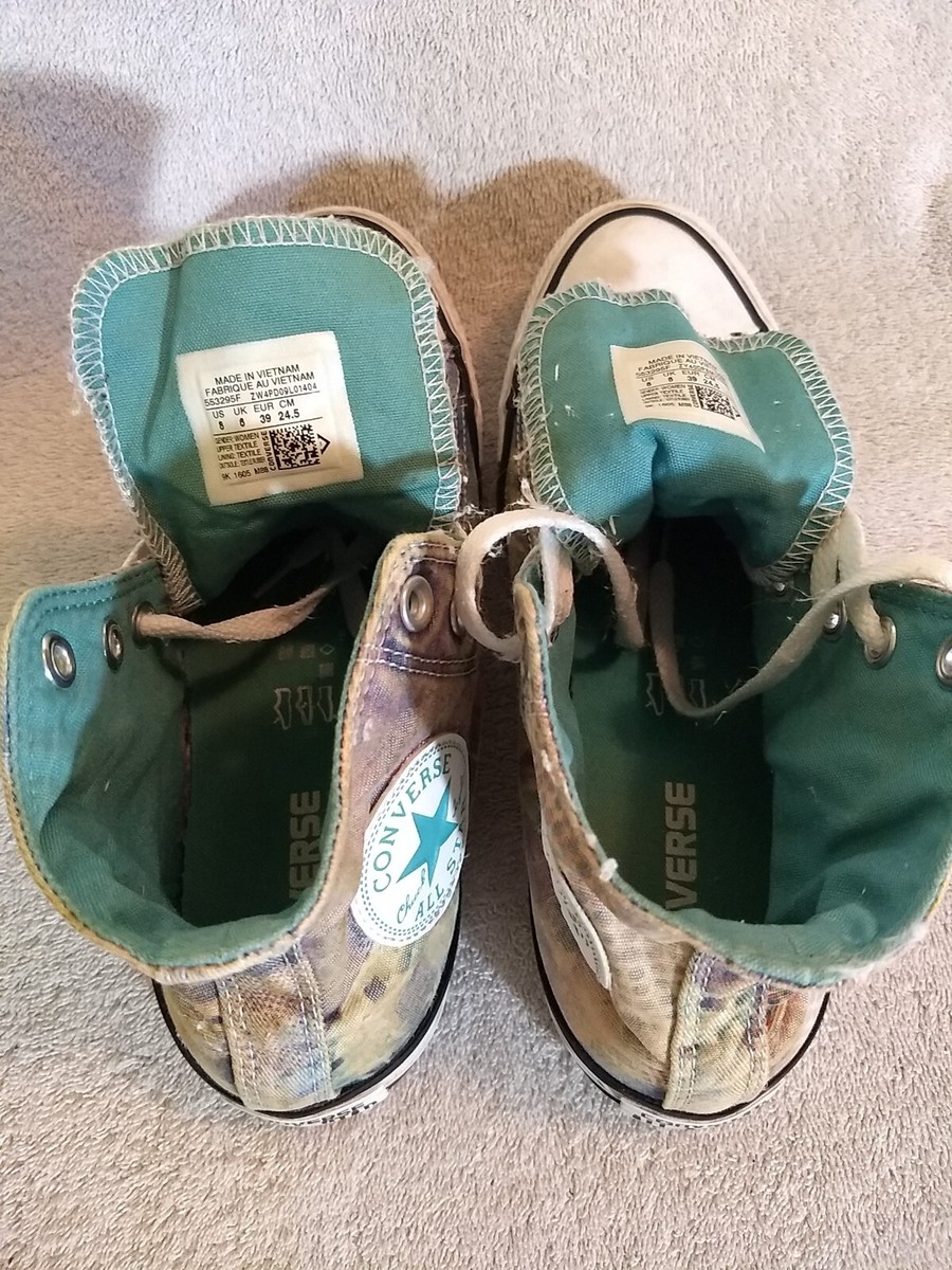 Converse (WMNS) All Star Floral High Top Sneakers, Size: 8 #ZZ46+