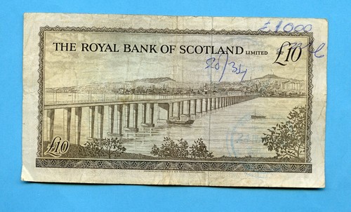 ROYAL BANK OF SCOTLAND SCOTTISH £10 BANKNOTE DATED 19TH MARCH 1969 - Picture 2 of 2