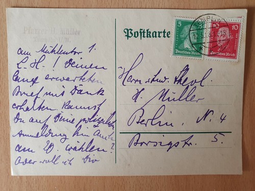 Heimat Beleg 6x DR von und nach Templin Familie Pastor Müller - Picture 3 of 8