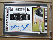 2019 Michael Kopech Contenders Rookie Red Season Ticket Autograph RC /50 MINT 🔥