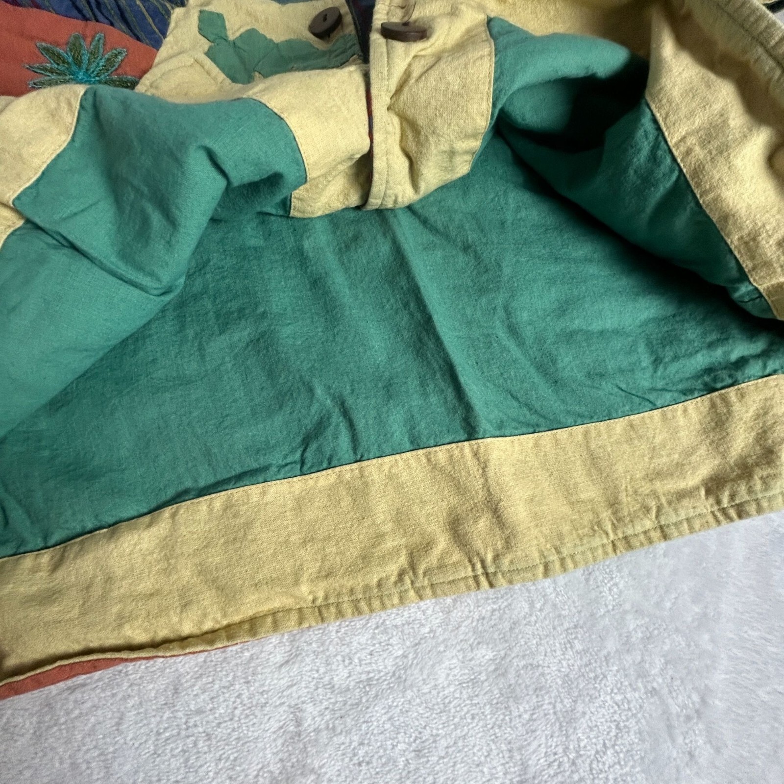 Vintage Silver Stream Patchwork Jacket One Size C… - image 9