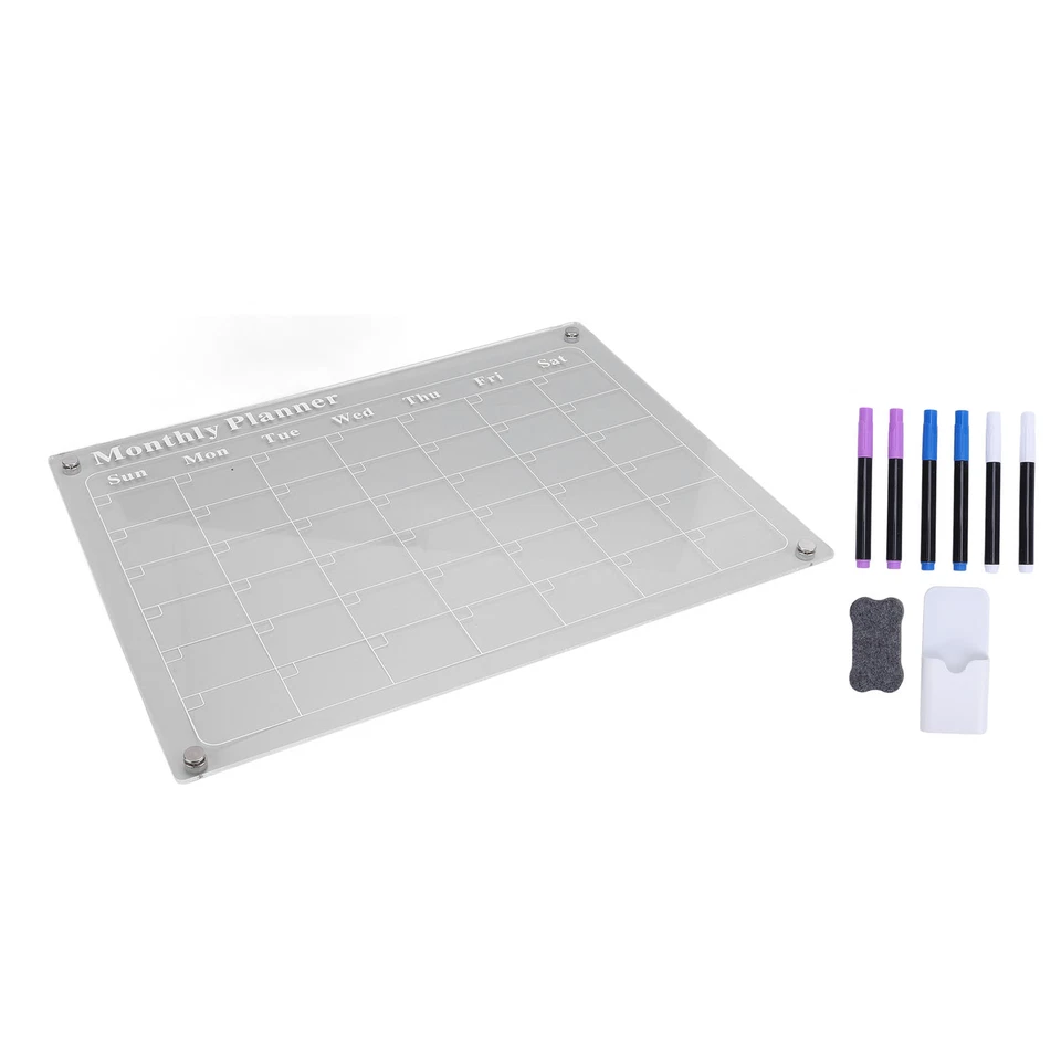 Acrylic Dry Erase Board Calendar Transparent Month Calendar Planner Board for - Image 3 of 4