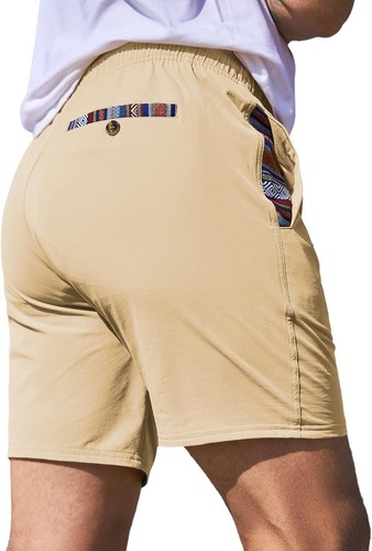 Men's Quick Dry Drawstring Shorts Stretch Athletic Beach Gym Casual - Picture 32 of 55