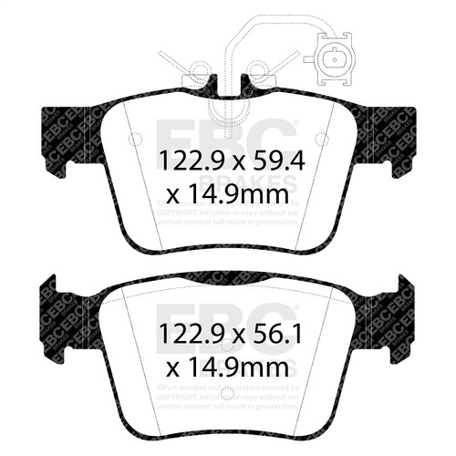 EBC Brakes DP31775C Redstuff Ceramic Low Dust Brake Pads