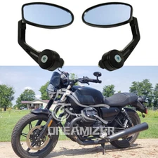 Motorcycle 7/8" Bar End Rearview Mirrors For Moto Guzzi V7 Stone Classic V9 V11