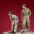 1/35 2pcs Resin Model Kit British Soldiers 8th Army Infantry Ww2 Unpainted
