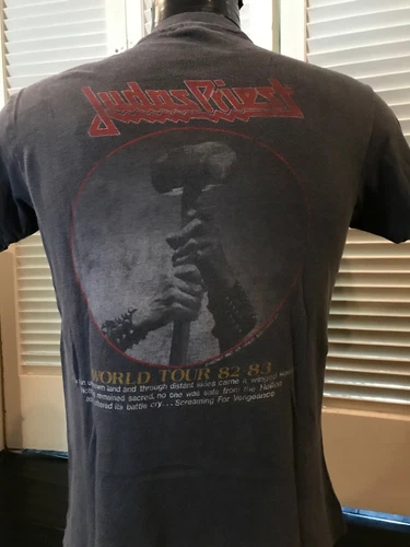 83 Judas Priest Screaming For Vengence Tour Shirt Si Vintage vintage concert t-shirt, vintage, size S, single stitch, B+ condition